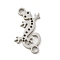 201 Stainless Steel Laser Cut Connector Charms, Stainless Steel Color, Gecko, 15x8x1mm, Hole: 1.5mm