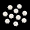 Synthetic Coral Carved Beads, Flower, Ghost White, 12.5x7mm, Hole: 1.5mm