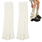 Acrylic Fiber Leg Socks, Long Boots Leg Covers for Women, Floral White, 410x153x3.5mm