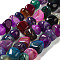Natural Agate Beads Strands, Dyed & Heated, Nuggets, Tumbled Stone, Mixed Color, 6.5~13x10~13x1.5~11mm, Hole: 1.6mm, about 22pcs/strand, 7.20~7.72''(18.3~19.6cm)