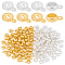 160Pcs 2 Colors Tibetan Style Alloy Rondelle Tube Bails, Loop Bails, Cadmium Free & Nickel Free & Lead Free, Bail Beads, Golden & Silver, 8x5mm, Hole: 2mm, Inner Diameter: 5mm, 80pcs/color