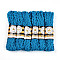 Polypropylene Fiber Ribbons, Wave Shape, Dodger Blue, 7~8mm, 15yard/bundle, 6bundles/bag