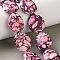 Synthetic Imperial Jasper Beads, Dyed, Teardrop, Pink, 25~25.5x20.5~21x7.5~8.5mm, Hole: 1.2mm, about 16pcs/strand, 15.94''(40.5cm)