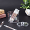 Column Plastic Cotton Swab Box, Cosmetic Storage Organizer Box, Clear, 6.9x10.8cm