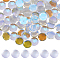 100Pcs Transparent Glass Cabochons, AB Color Plated, Half Round/Dome, Clear AB, 8x4mm