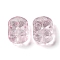 Transparent Glass Beads, Flower, Pink, 18x13x7.5mm, Hole: 1.2mm, about 10pcs/bag
