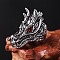 Retro Alloy Cuff Open Rings for Men, Dragon, Inner Diameter: 17~25mm