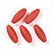 Transparent Frosted Glass Beads, Oval, Tomato, 30.5~31x11.5~12mm, Hole: 1.6~1.8mm, about 88~90pcs/pound