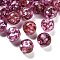Transparent Resin with Paillette Beads, Round, Faceted, Magenta, 16mm, Hole: 2mm
