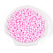 Opaque Colours Luster Glass Seed Beads, Round Hole, Oval, Pearl Pink, 6.5~7x4~4.5mm, Hole: 0.9~1mm, about 2645pcs/pound