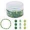 120G Glass Seed Beads, Round Hole, Round, Pale Green, 3.5~5x2.5~4.5mm, Hole: 1.2~1.5mm, 120g/set