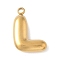 304 Stainless Steel Initial Pendants, Ion Plating(IP), Real 18K Gold Plated, Letter L, 16~18x6~18x3mm, Hole: 1.8mm