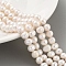 Natural Cultured Freshwater Pearl Beads Strands, Potato, PapayaWhip, 6~7mm, Hole: 0.6mm, about 29pcs/strand, 6.69 inch(17cm)