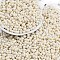 Baking Paint Glass Seed Beads, Round Hole, Peanut, Beige, 3.5x6x3.5mm, Hole: 0.9mm, about 3750pcs/pound