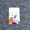 100Pcs Paper Jewelry Display Cards for Earrings Necklaces Display, Rectangle, Flower, 9x6cm
