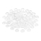 Glass Cabochons, Mosaic Tiles, for Home Decoration or DIY Crafts, Flat Round, Clear, 15x2.5mm, 300pcs/box