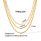 304 Stainless Steel Multi Layered Lock Chain Necklace for Stylish and Elegant Look, Golden, 14.57 inch(37cm) and 15.75 inch(40cm) and 16.93 inch(43cm)