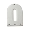 Non-Tarnish 304 Stainless Steel Chandelier Component Links, Laser Cut, Arch Shape, Stainless Steel Color, 25x17.5x1mm, Hole: 1.4mm