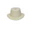 Silicone Focal Beads, Top Hat, Antique White, 13x26mm