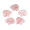Natural Rose Quartz Big Pendants, Zuni Bear Charms, 36~44x48~55x7mm, Hole: 3~3.5mm