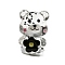 Transparent Resin Little Bear Ornament, for Desktop Decoration, Black, 19.5x16.5x25mm
