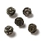 Natural Pyrite Carved Flower Scattered Beads, Rose, 8.5~10x10x10.5mm, Hole: 1mm