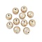 ABS Plastic Beads, Round, Texture, Gold, 15.5~16x15mm, Hole: 2.4mm