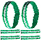 10Pcs Wide Stretch Sparkling Headband, Elastic PVC Sequin Athletic Headband, Hair Accessories for Girls, Lime Green, 170~188x28~30x1.5mm