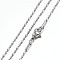 Non-Tarnish 304 Stainless Steel Beaded Necklaces, with Lobster Claw Clasps, Stainless Steel Color, 24 inch(60.9cm), 1.5mm