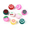 Fruits Theme Handmade Polymer Clay Beads, Round, Mixed Color, 8.2mm, Hole: 1.2~1.6mm
