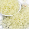 Transparent Colours Glass Seed Beads, Donut, Lemon Chiffon, 6.5x3mm, Hole: 1.8mm, about 30pcs/10g