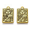 Rack Plating Alloy Pendants, Cadmium Free & Nickel Free & Lead Free, Tarot Charms, Antique Golden, The Sun XIX, 23.5x14.5x1.5mm, Hole: 1.8mm