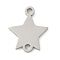 201 Stainless Steel Laser Cut Connector Charms, Stainless Steel Color, Star, 19x12x1mm, Hole: 1.6mm