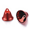 Iron Bell Pendants, for Christmas Jewelry Making, Red, 23.5x26mm, Hole: 3mm