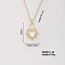 Vintage Brass Heart Pendant Necklace for Women, Exquisite Fashion and Shiny Charm, Golden, 15.75 inch(400mm)