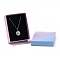 Gradient Color Cardboard Gift Boxes, with Sponge Inside, Rectangle, Pink & Light Sky Blue, 9.05x7.05x3.1cm, 85x65.5mm Inner Diameter, Depth: 29mm