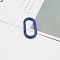 Alloy Spring Gate Rings, Oval, Dark Blue, 50x25mm