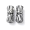 Rack Plating Brass Screw Clasps, Long-Lasting Plated, Lead Free & Cadmium Free, Platinum, 13x6x5.5mm, Hole: 1mm
