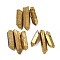 Electroplated Natural Quartz Crystal Graduated Beads Strands, Nuggets, Top Drilled, Goldenrod, 21~43x5~13mm, Hole: 1mm, 3pcs/set