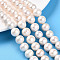 Natural Cultured Freshwater Pearl Beads Strands, Round, Creamy White, 9.5~11.5mm, Hole: 0.5mm, about 38~39pcs/strand, 15.75~16.14''(40~41cm)