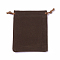 Velvet Packing Pouches, Drawstring Bags, Coffee, 12~12.6x10~10.2cm