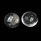 Transparent Glass Cabochons, Half Round, Clear, 50x11.3~13.3mm