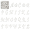 UNICRAFTALE 208pcs 304 Stainless Steel Alphabet Charms Letter Pattern Pendant Metal A-Z Letter Pendants 1mm Small Hole Charms for Necklaces Key Chain Jewelry Making(8 pcs for Each Letter)