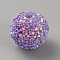 Opaque Acrylic Beads, Round, Plum, 15.5x14.5mm, Hole: 2.3mm