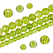 3 Strands 3 Styles Natural Crackle Olive Quartz Round Beads Strands, 6~10mm, Hole: 1mm, 1 strand/style