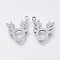 Non-Tarnish 201 Stainless Steel Charms, Laser Cut Pendants, Elk Christmas Reindeer/Stag, Stainless Steel Color, 14x13x1mm, Hole: 1.2mm
