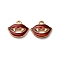 Halloween Alloy Enamel Pendants, Lip, Red, 11x13.5x2mm, Hole: 1.6mm