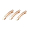 Stainless Steel Hair Barrette Findings, French Hair Clip Findings, Light Gold, 80mm