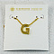 Brass Initial Pendant Necklaces for Women, Golden, Letter G, 15.75 inch(40cm)