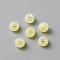Handmade Lampwork Beads, Rondelle, Yellow, 4x2.5mm, Hole: 1mm, 150pcs/bag